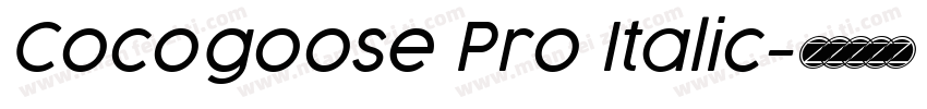 Cocogoose Pro Italic字体转换